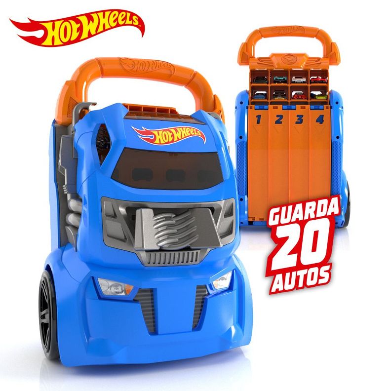 Estuche Porta Autos Hot Wheels con Lanzador Múltiple-0