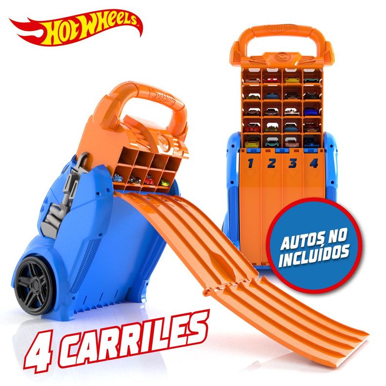 Estuche Porta Autos Hot Wheels con Lanzador Múltiple-1