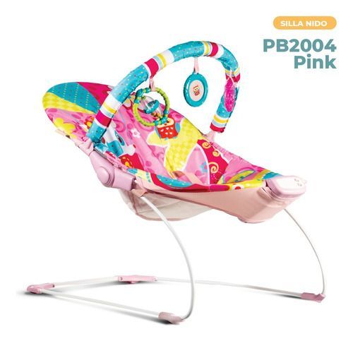 Silla Mecedora  Pikaboo Con Vibrador Y Música Selva Rosa-1