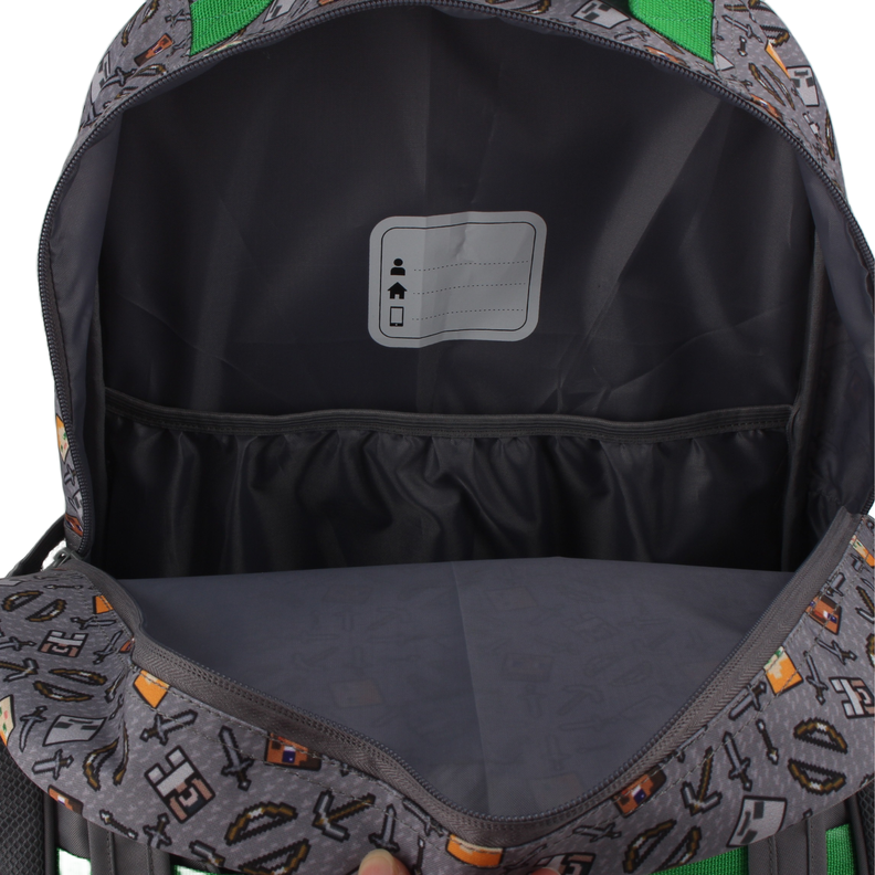 Mochila Juvenil Minecraft Broches-4