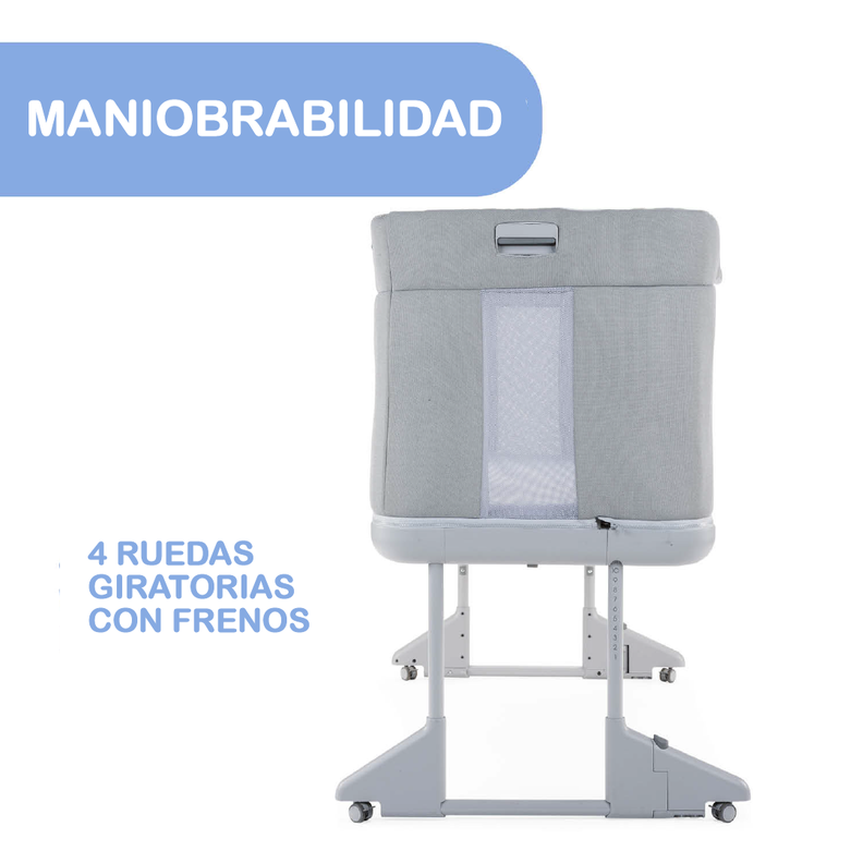 Cuna Colecho Chicco Next2Me Forever Slate Grey-5