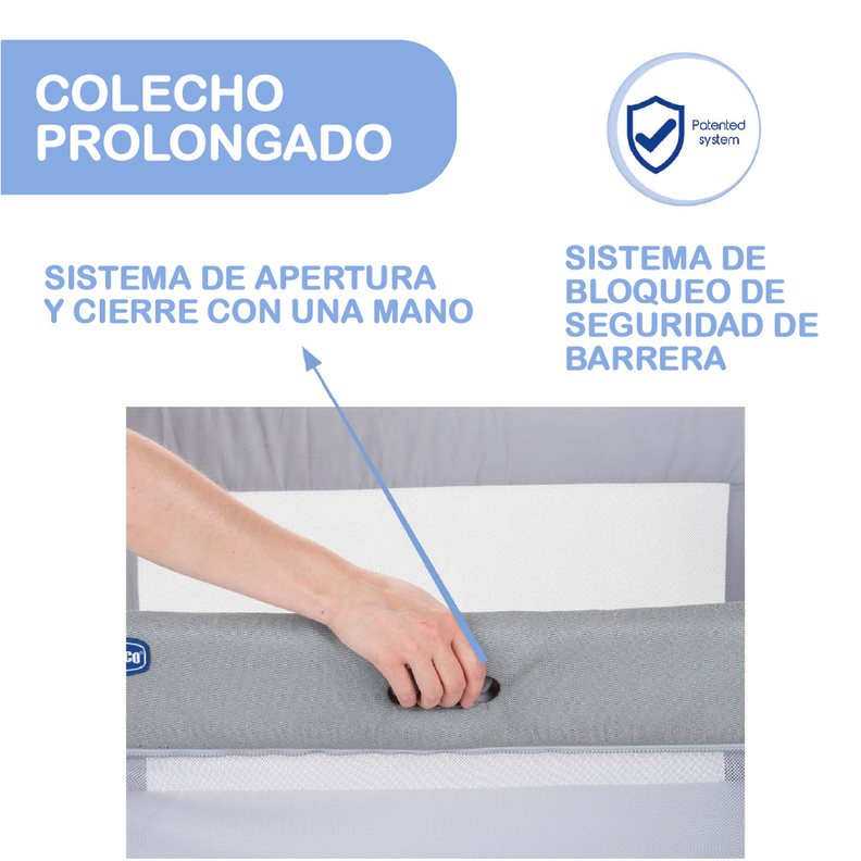 Cuna Colecho Chicco Next2Me Forever Slate Grey-7