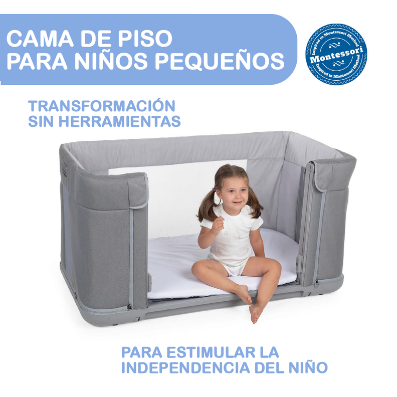 Cuna Colecho Chicco Next2Me Forever Slate Grey-8