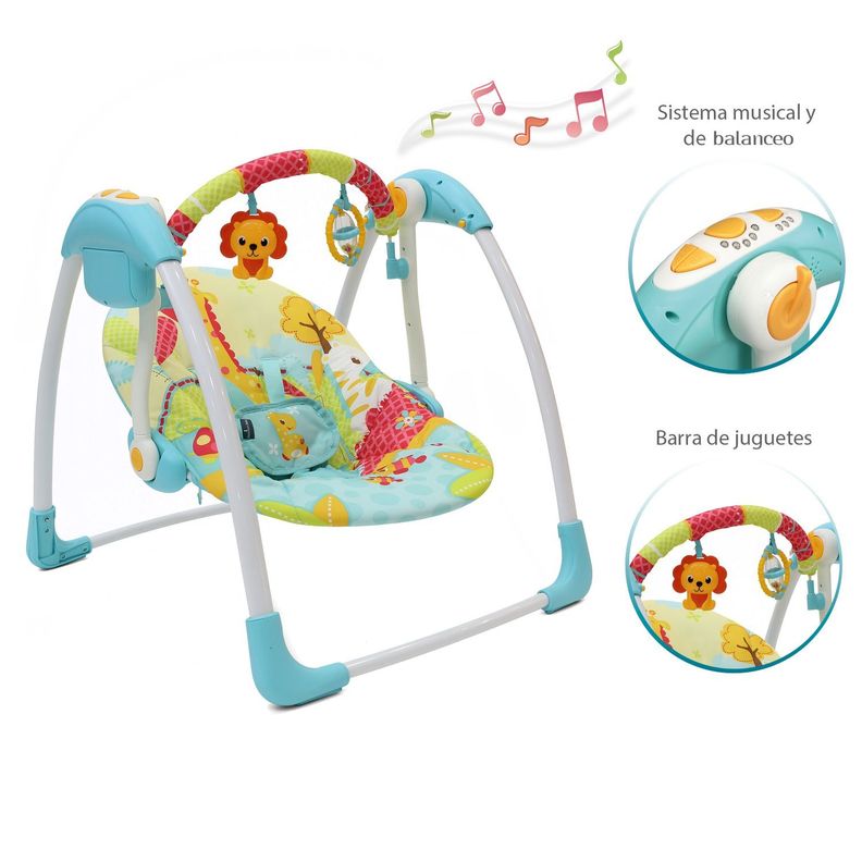 Columpio Portátil Para Bebes Pikaboo Azul-2