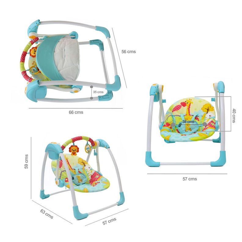 Columpio Portátil Para Bebes Pikaboo Azul-6