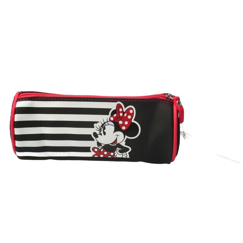 Estuche Minnie Mouse 2 Diseños Cilindrico Negro-0