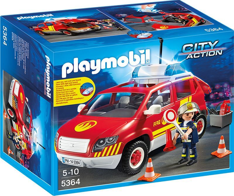 Playmobil Coche Jefe De Bomberos Con Luces Y Sonido 5364-0