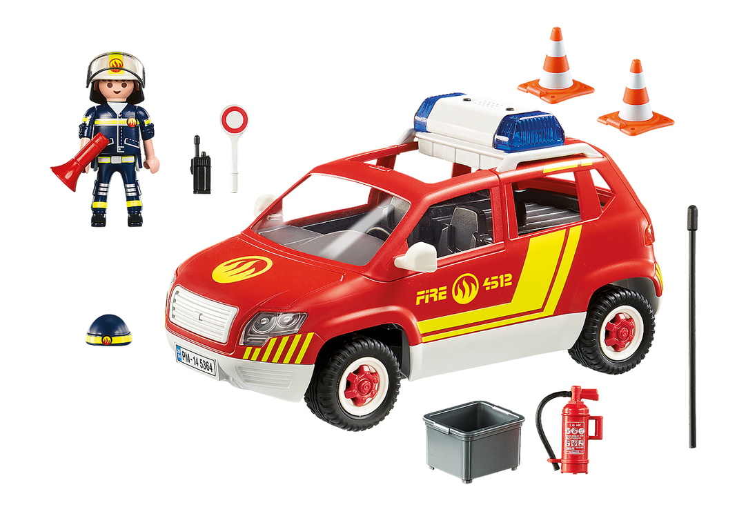 Playmobil Coche Jefe De Bomberos Con Luces Y Sonido 5364-2
