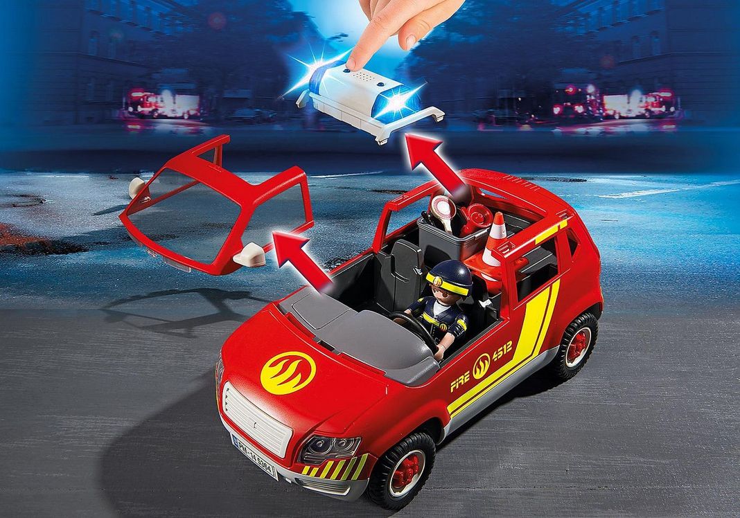 Playmobil Coche Jefe De Bomberos Con Luces Y Sonido 5364-3