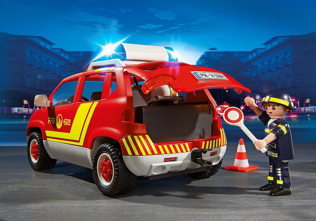 Playmobil Coche Jefe De Bomberos Con Luces Y Sonido 5364-4