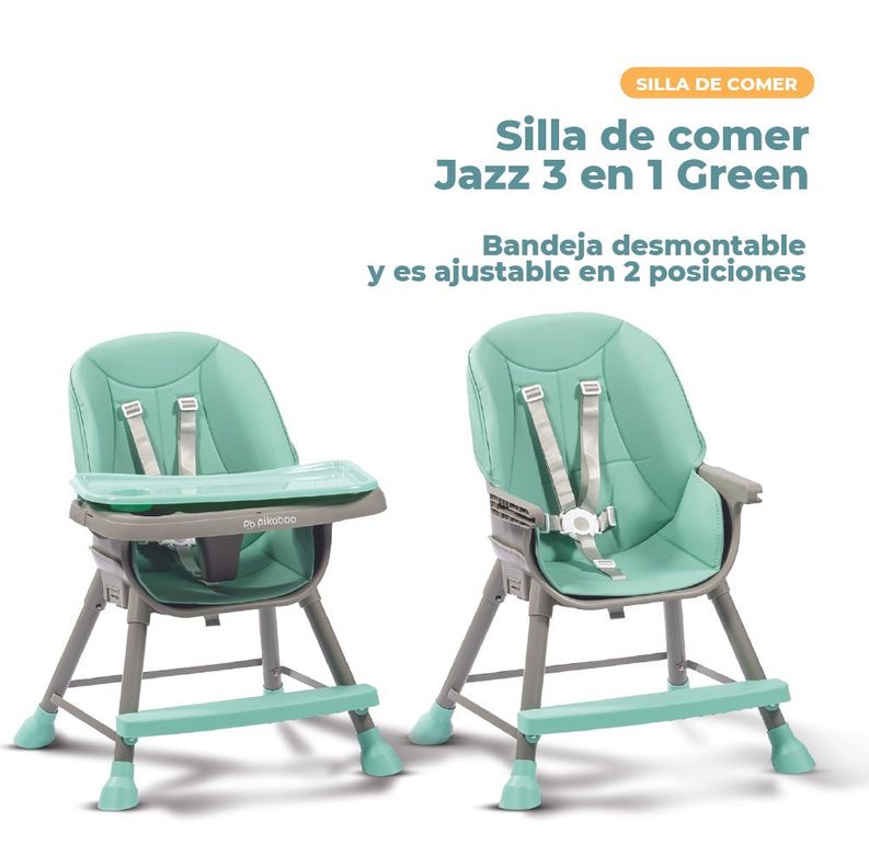 Silla de Comer para Bebes 3 en 1 Pikaboo Modelo Jazz Azul-6