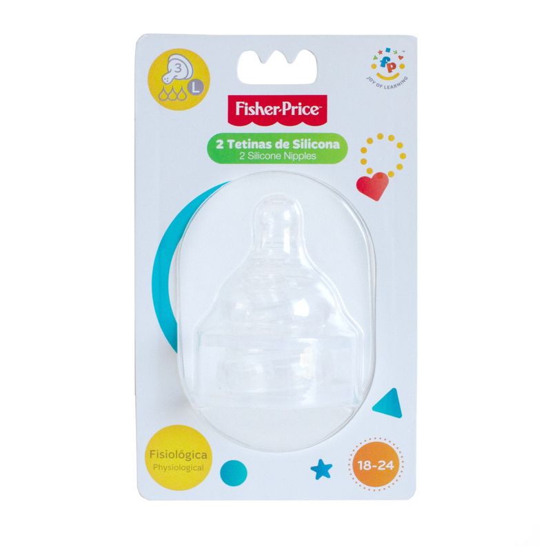 Pack de 2 Tetinas de Mamadera Fisher Price 18 a 24 Meses-1