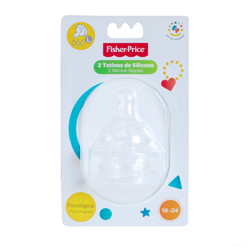 Pack de 2 Tetinas de Mamadera Fisher Price 18 a 24 Meses-0