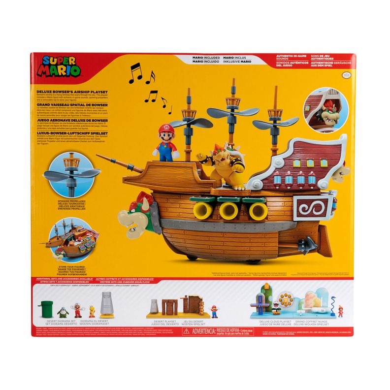 Playset Aeronave de Bowser Deluxe Super Mario-5