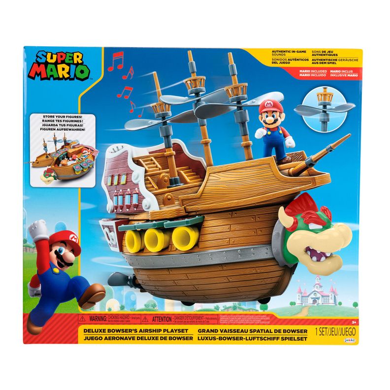 Playset Aeronave de Bowser Deluxe Super Mario-6