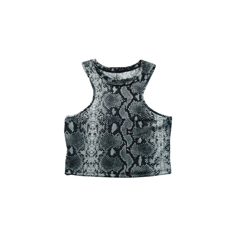 Crop Top Mujer Sin Mangas Animal Print Serpiente - MQM-2