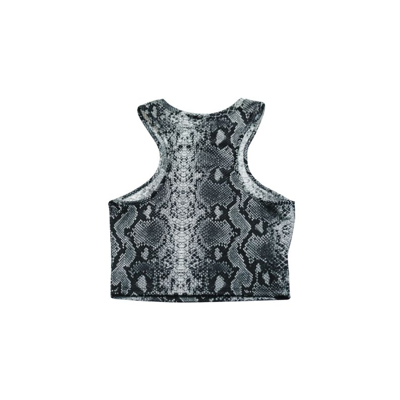 Crop Top Mujer Sin Mangas Animal Print Serpiente - MQM-3