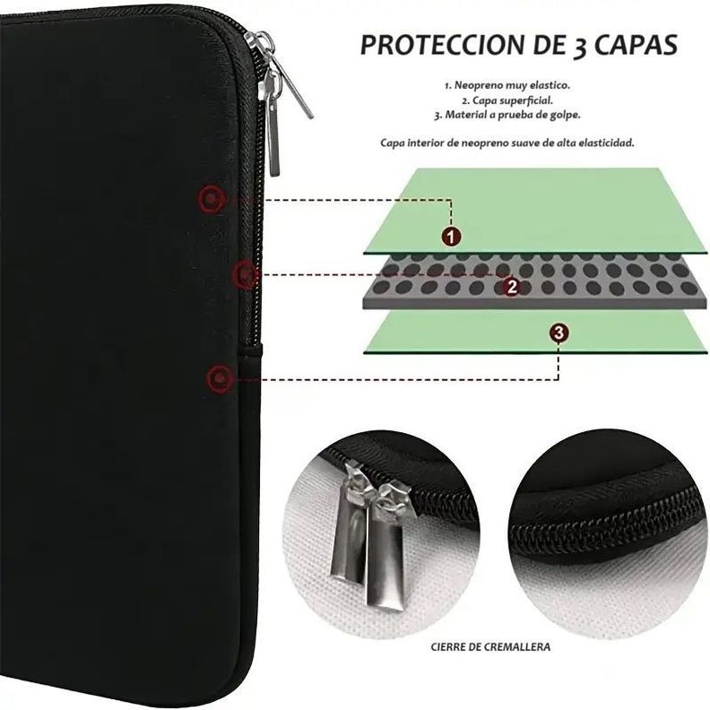 Funda Para Notebook Tablet 14" - Impermeable / Gris-1
