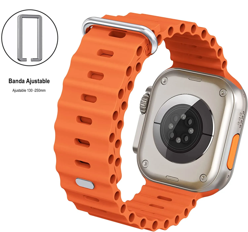 Correa Ocean Silicona Para Apple Watch 42 44 45 49 Ultra-1