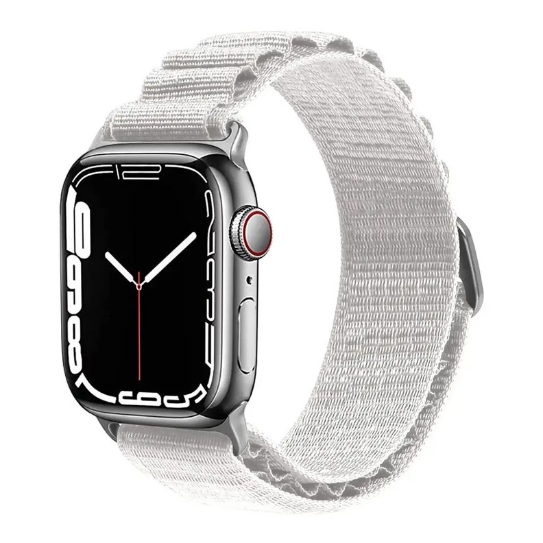 Correa Nylon Alpine Para Apple Watch 42 44 45 49 Ultra Marfil-0