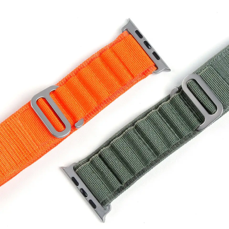 Correa Nylon Alpine Para Apple Watch 42 44 45 49 Ultra Marfil-1