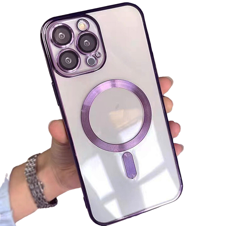 Carcasa Magsafe para iPhone 14 Pro / Morado Lentes-0