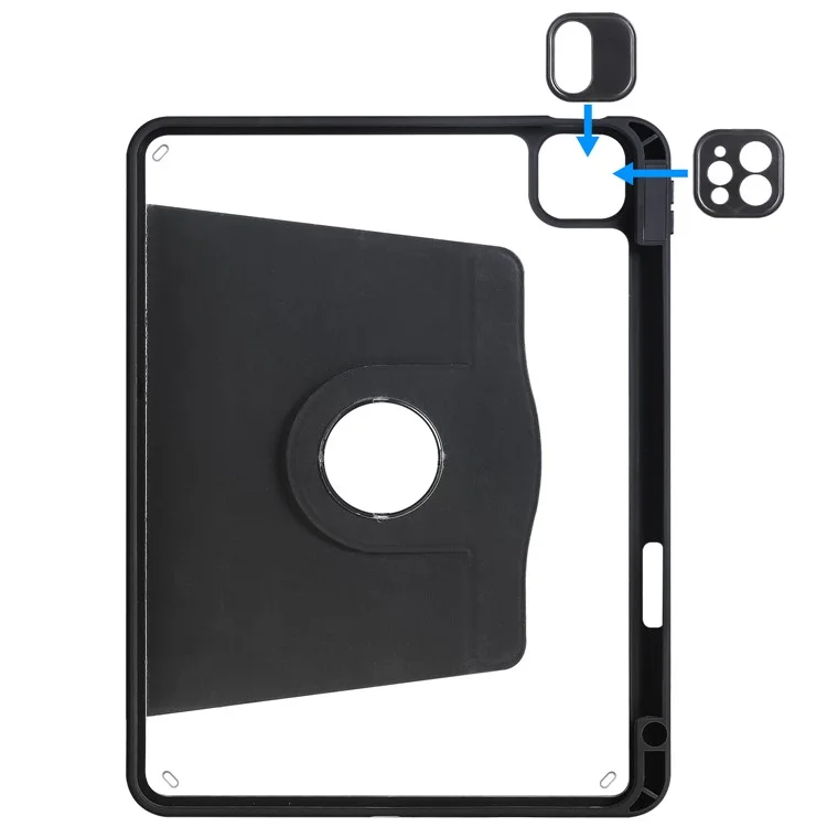 Carcasa Para iPad Air 13 2024 / Pro 12.9"  Con Soporte Giratorio 360°-2