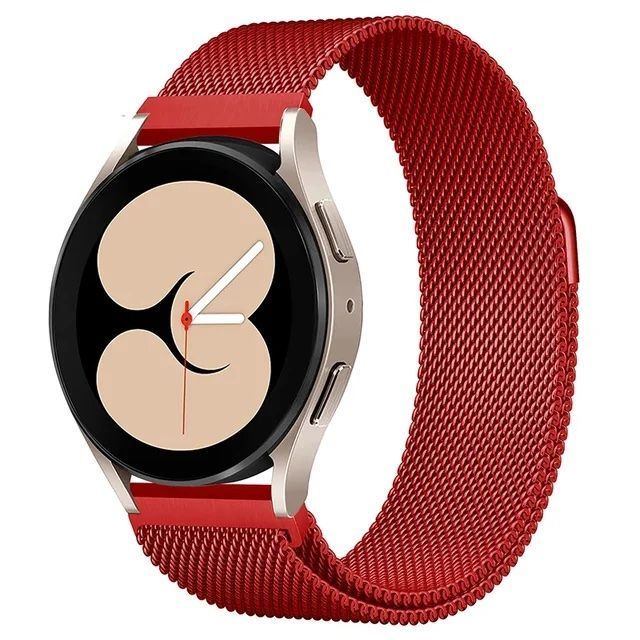 Correa Metálica Para Samsung Huawei Xiaomi / 20mm Rojo-0