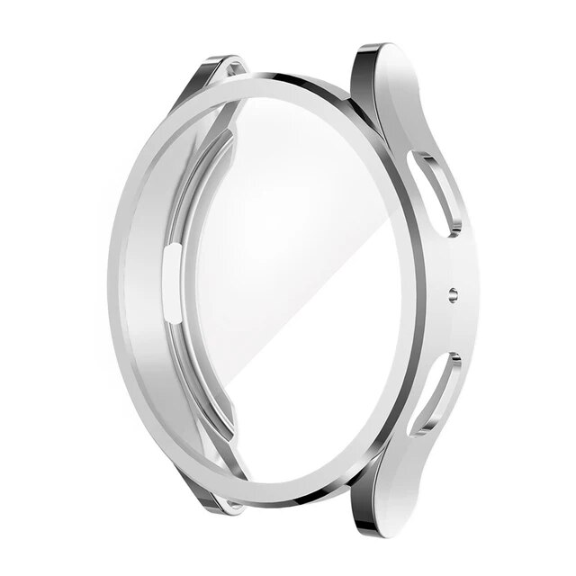 Protector Carcasa Con Vidrio Para Samsung Watch 6 / 44mm Plata-1