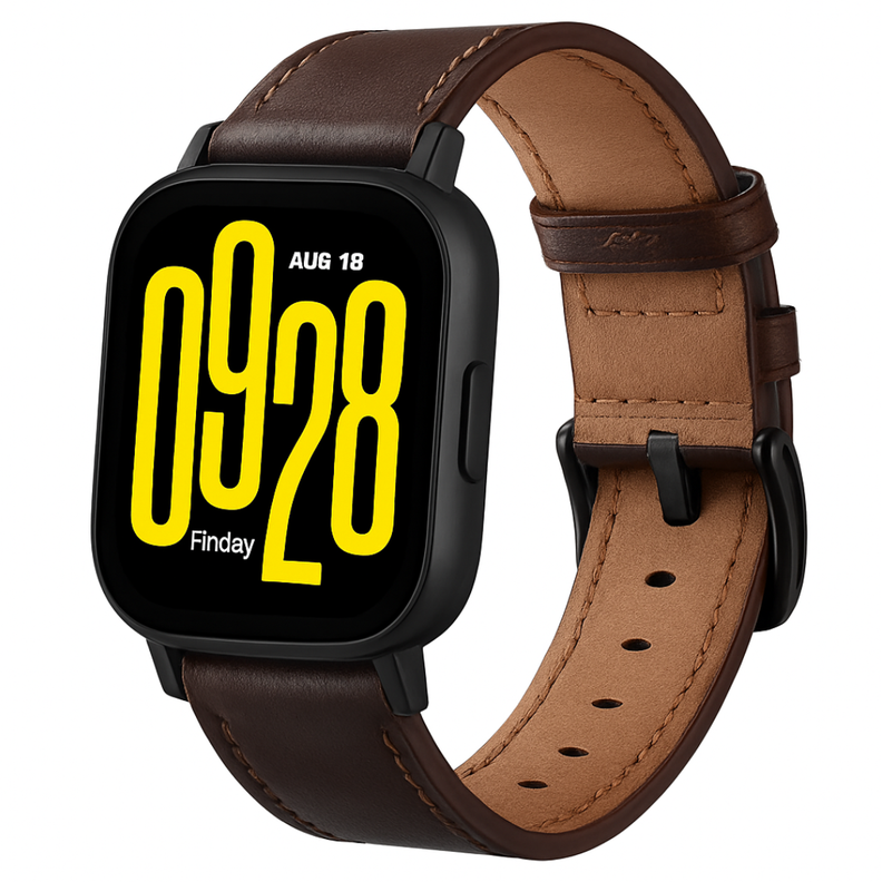 Correa De Cuero Para Xiaomi Watch 5 Active 5 Lite Watch 3 Active 3 Lite Marron Oscuro