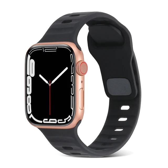 Correa Silicona Transpirable Para Apple Watch 38 40 41mm-0