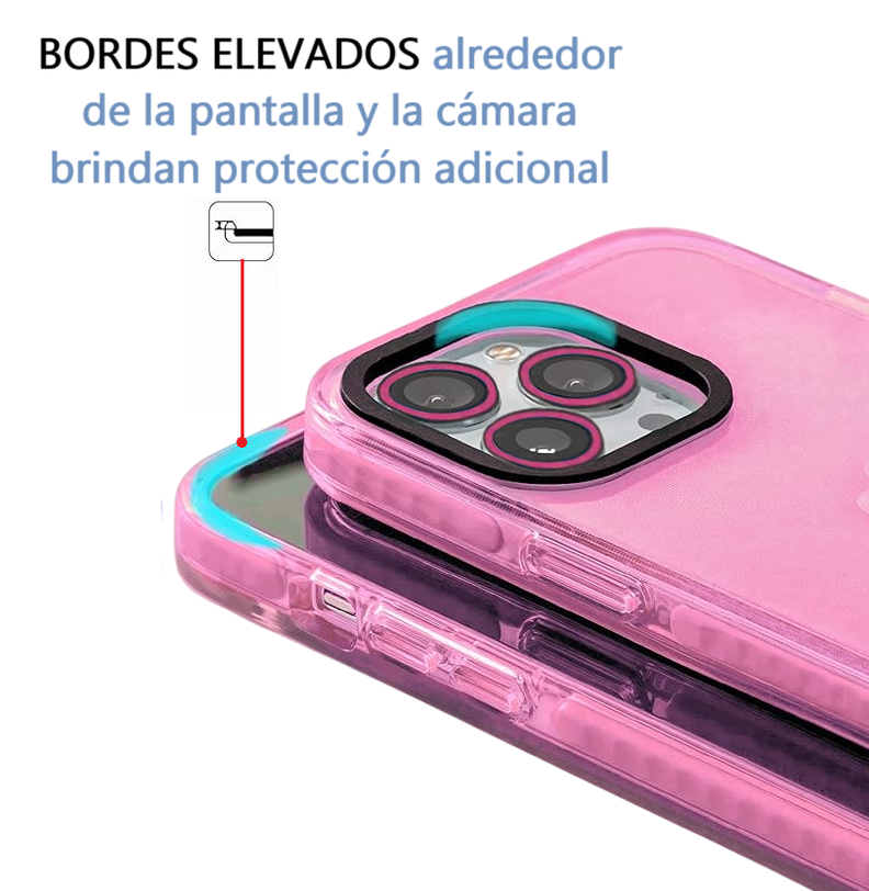 Carcasa Neon Con Lentes Para iPhone 16-3
