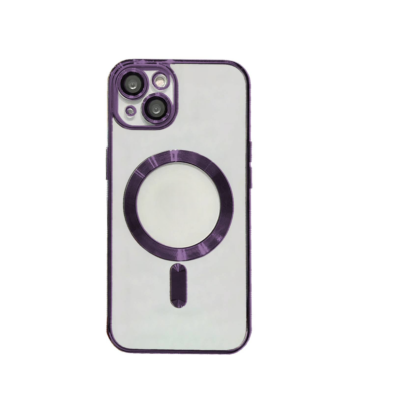 Carcasa Magsafe para iPhone 14 / Morado Lentes