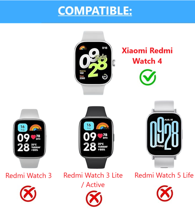 Protector Carcasa Con Vidrio Para Xiaomi Redmi Watch 4-1