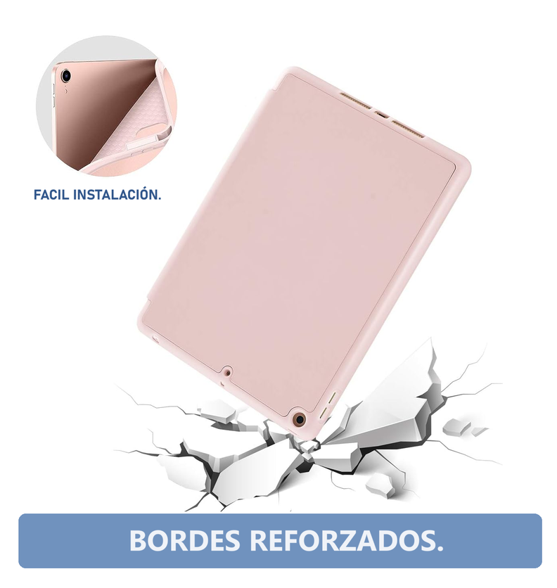 Carcasa Smart cover para Ipad 9.7 + ranura lápiz / Rosa Palido-1