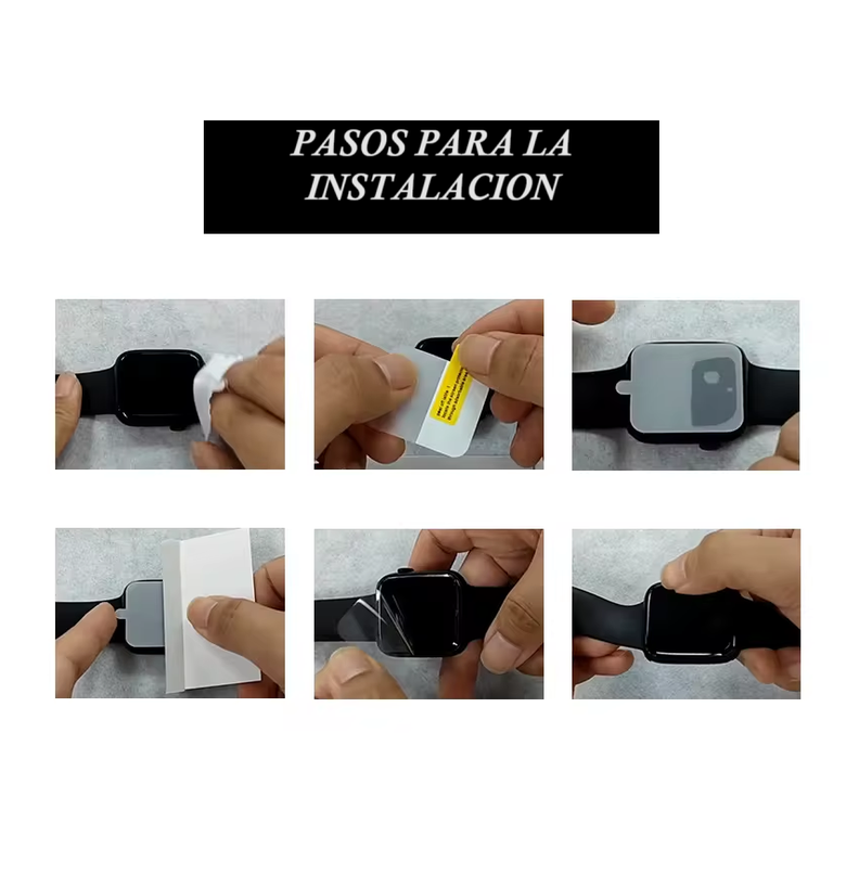 Pack 2 laminas De Hidrogel Para Apple Watch 38mm-2
