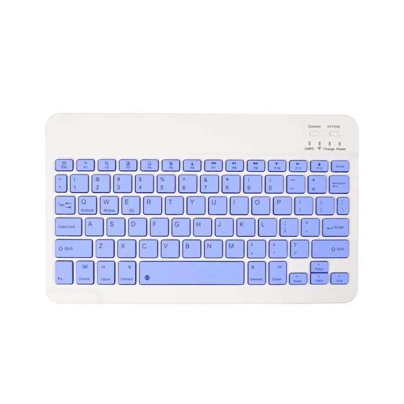 Teclado Inalámbrico Bluetooth Español Para Tablet iPad Notebook / Lavanda-0