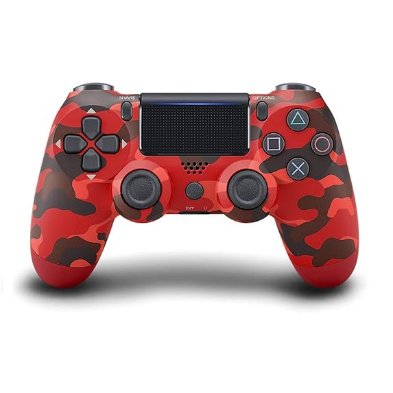 Control Joystick Mando Inalámbrico Para Ps4 Y Pc Rojo Camuflaje-0