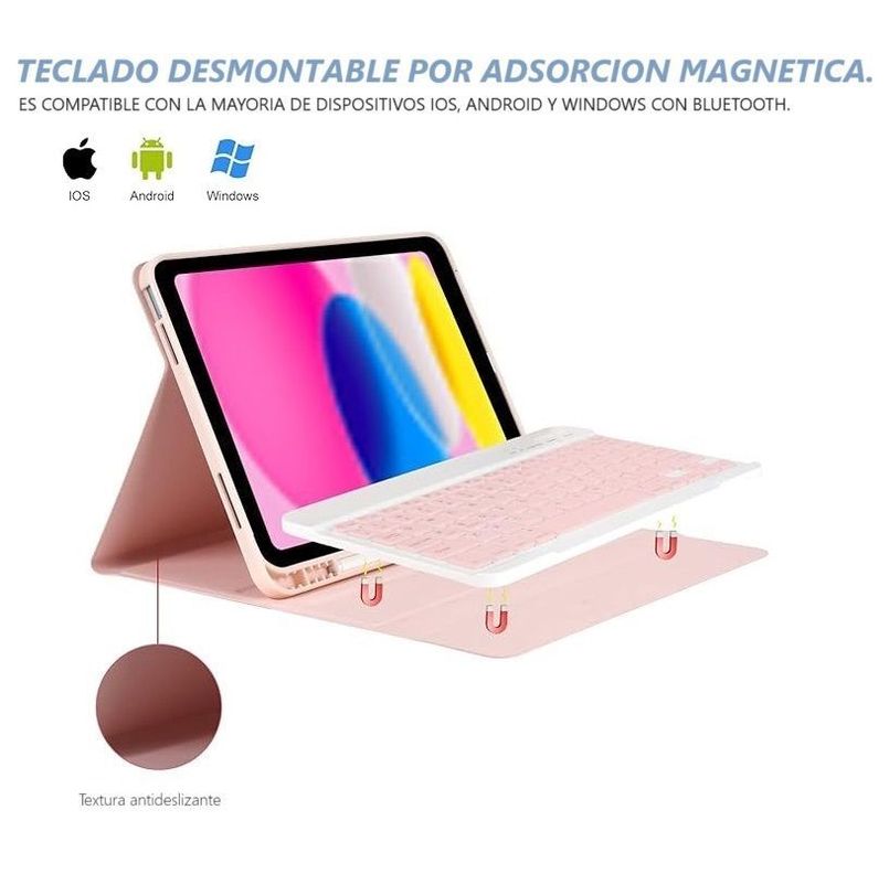 Carcasa Funda Con Teclado Para iPad Air 11 2024-3