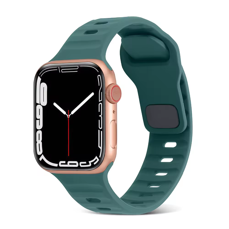 Correa Silicona Transpirable Para Apple Watch 42 44 45 49mm-0