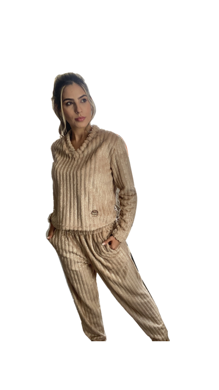 PIJAMA PANTALON LARGO MARFIL INV9 (L)-0