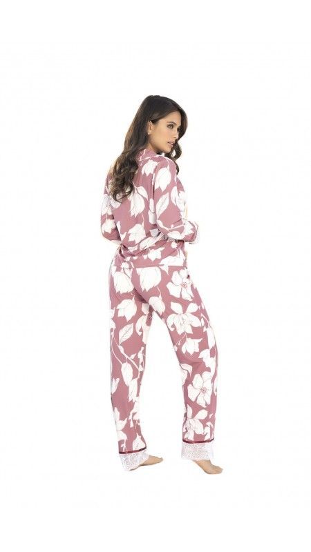 PIJAMA PANTALON LARGO 2 PIEZAS PALO ROSA 7848 (XL)-0