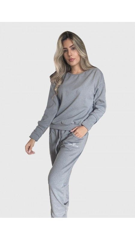 PIJAMA PANTALON LARGO GRIS INV16 (M)-0