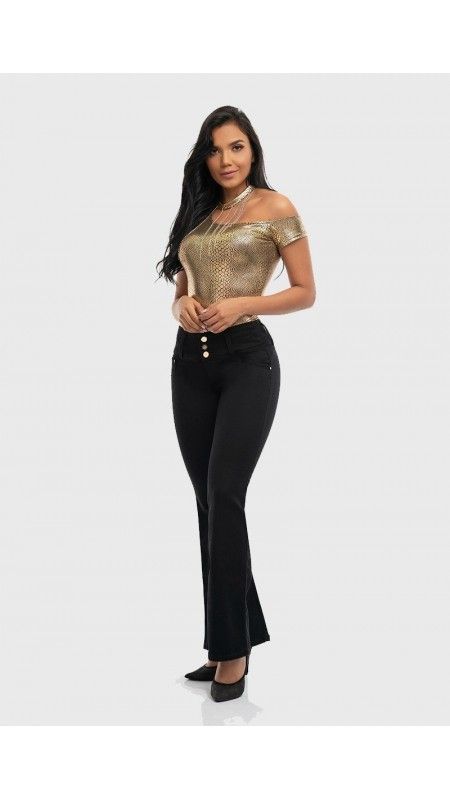JEANS DAMA NEGRO 1012 T-40-0