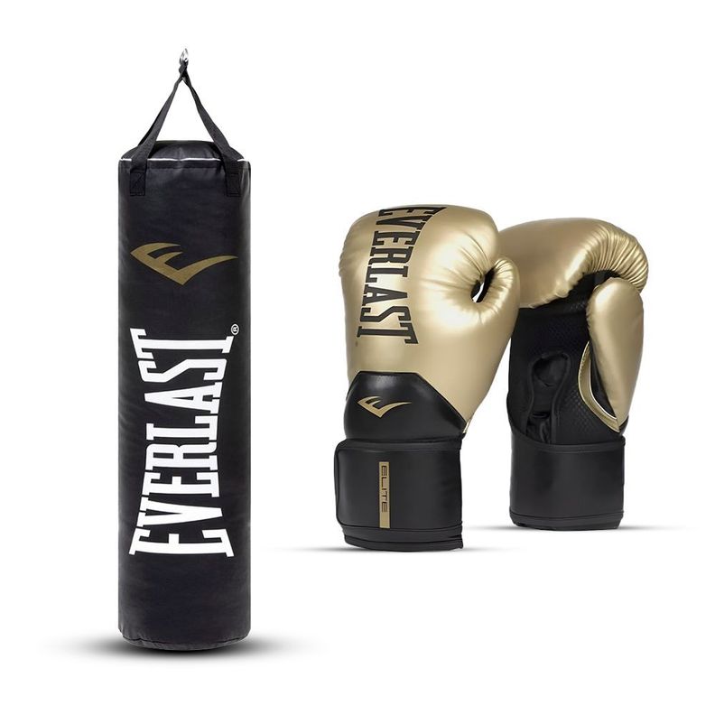Kit de Boxeo Everlast Saco y Guante Elite 2 Gold-0