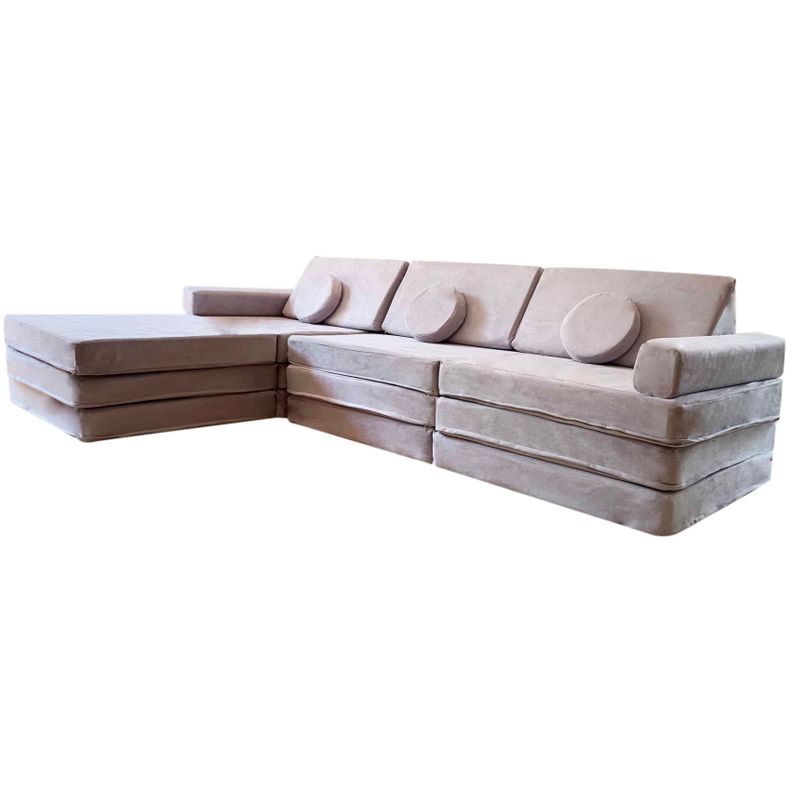 Sillón De Juegos Triple Modular Blokid Para Niños Gris-0