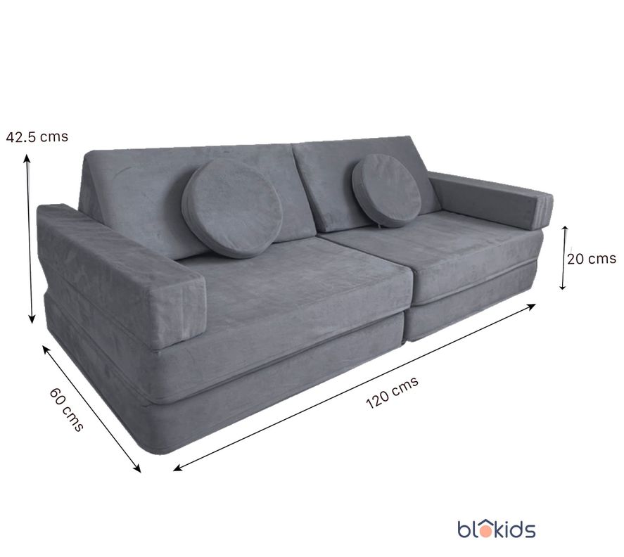 Sillón De Juegos Modular Mini Blokid Para Niños Grafito-1