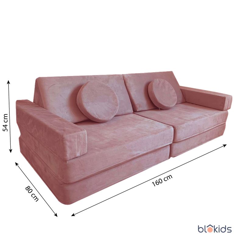 Sillón De Juegos Modular Blokid Para Niños Rosa Palo-2