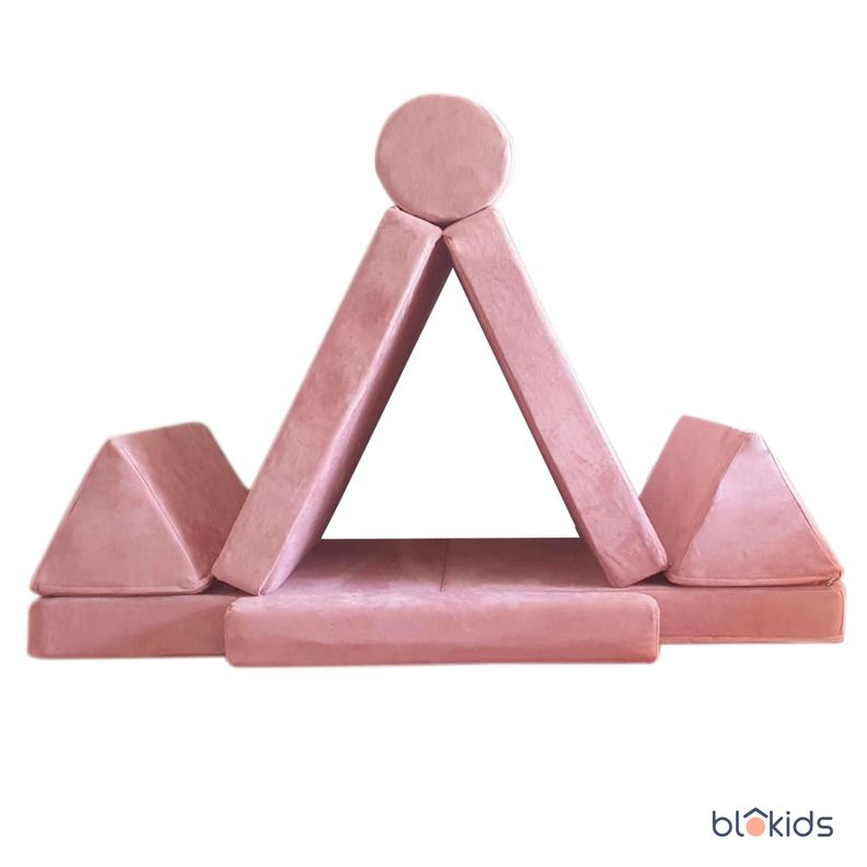 Sillón De Juegos Modular Blokid Para Niños Rosa Palo-1