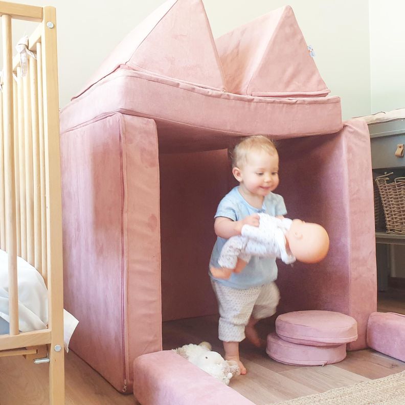 Sillón De Juegos Modular Blokid Para Niños Rosa Palo-7